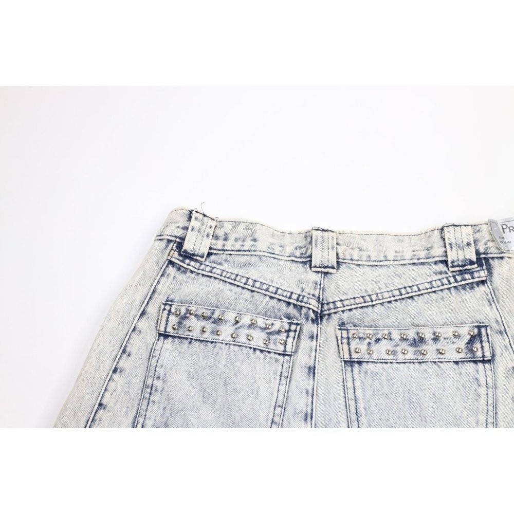 NOS Vintage 80s Streetwear Mens 30x36 Pleated Studded Tapered Leg Denim Jeans - Picture 14 of 14
